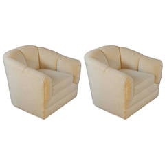 Pair of 1970s Swivel Tub Chairs