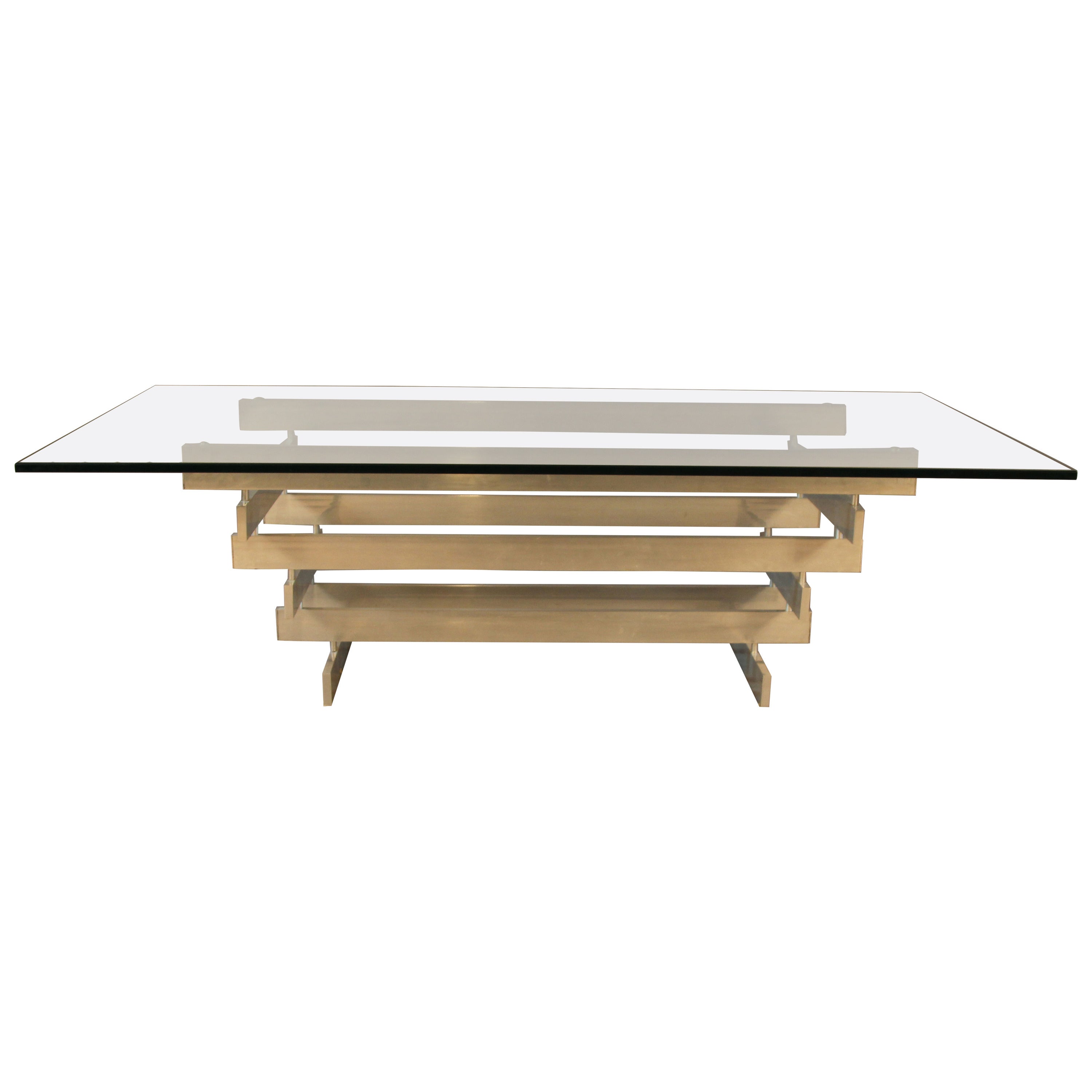 Paul Mayen Multi Tiered Aluminum Coffee Table for Habitat