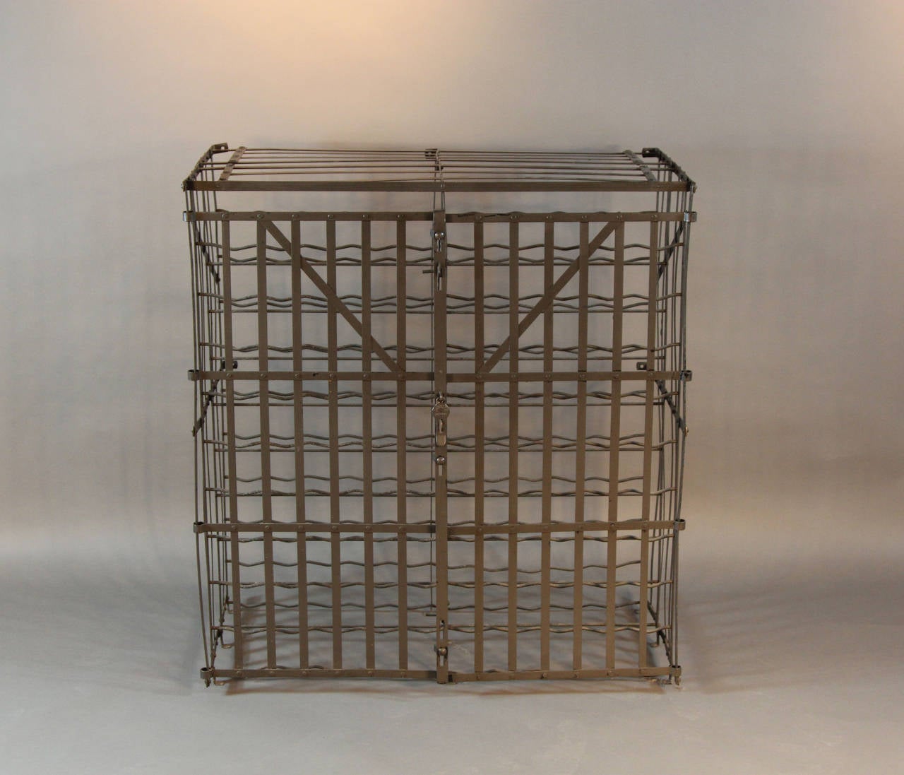 100 Bottle French Vintage Wine Cage at 1stDibs
