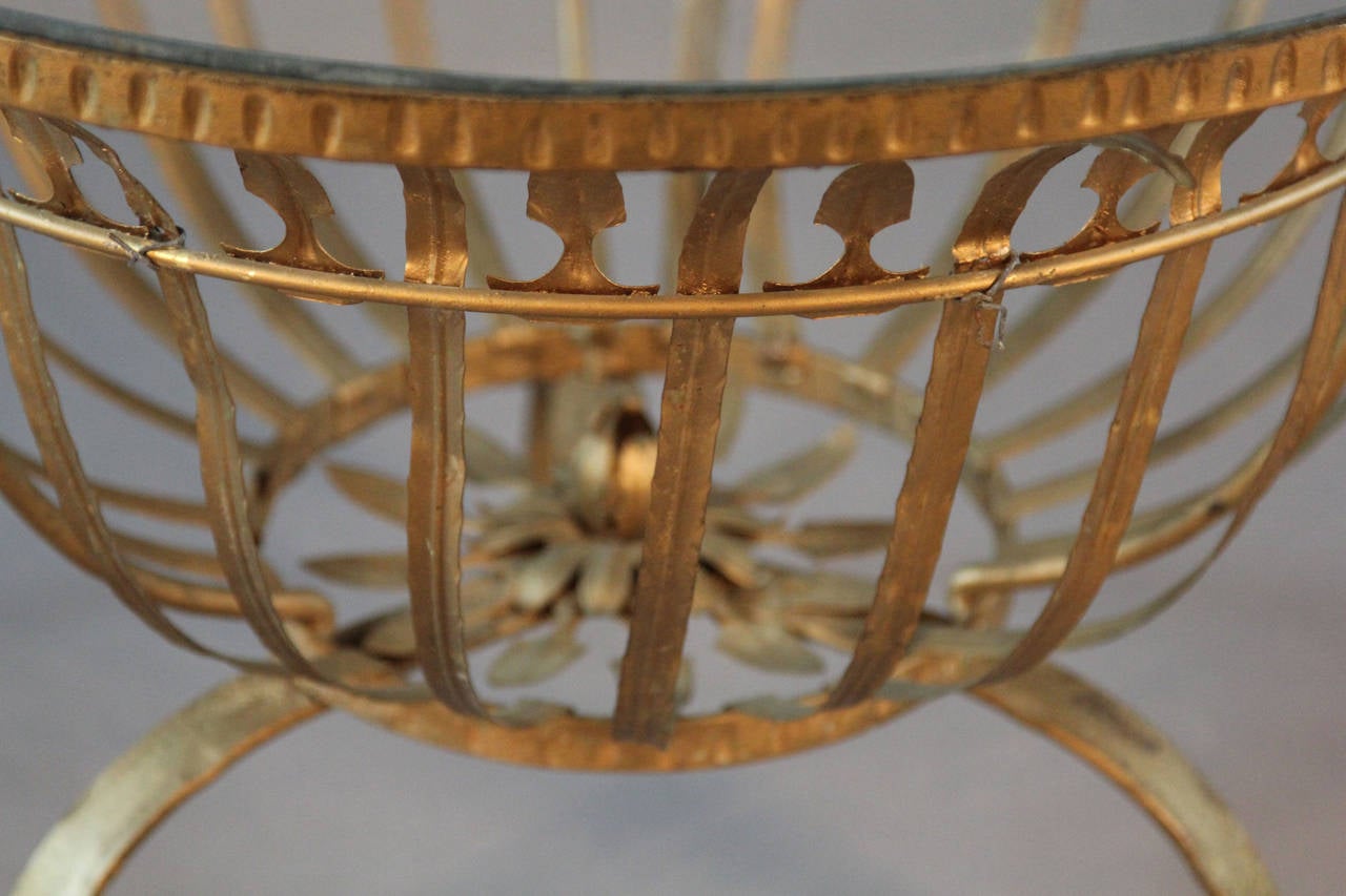 Mid-Century Occasional or Coffee Table in Gilt Metal 3
