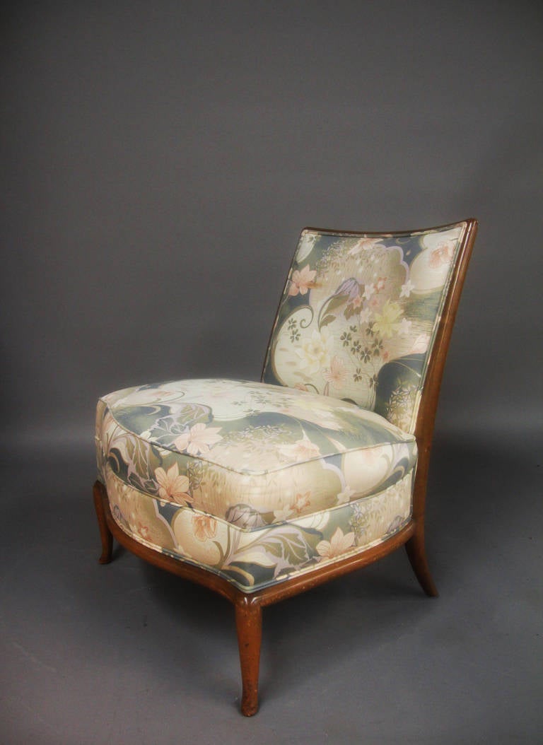 Mid-Century Modern Robsjohn-Gibbings Slipper Chair for Widdicomb