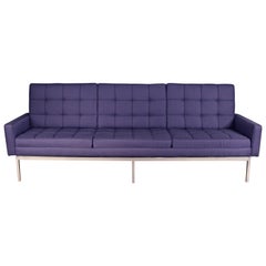 Newly Upholstered Knoll Sofa on Chrome Base