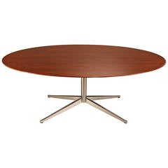 Florence Knoll Rosewood Table on Chrome Base