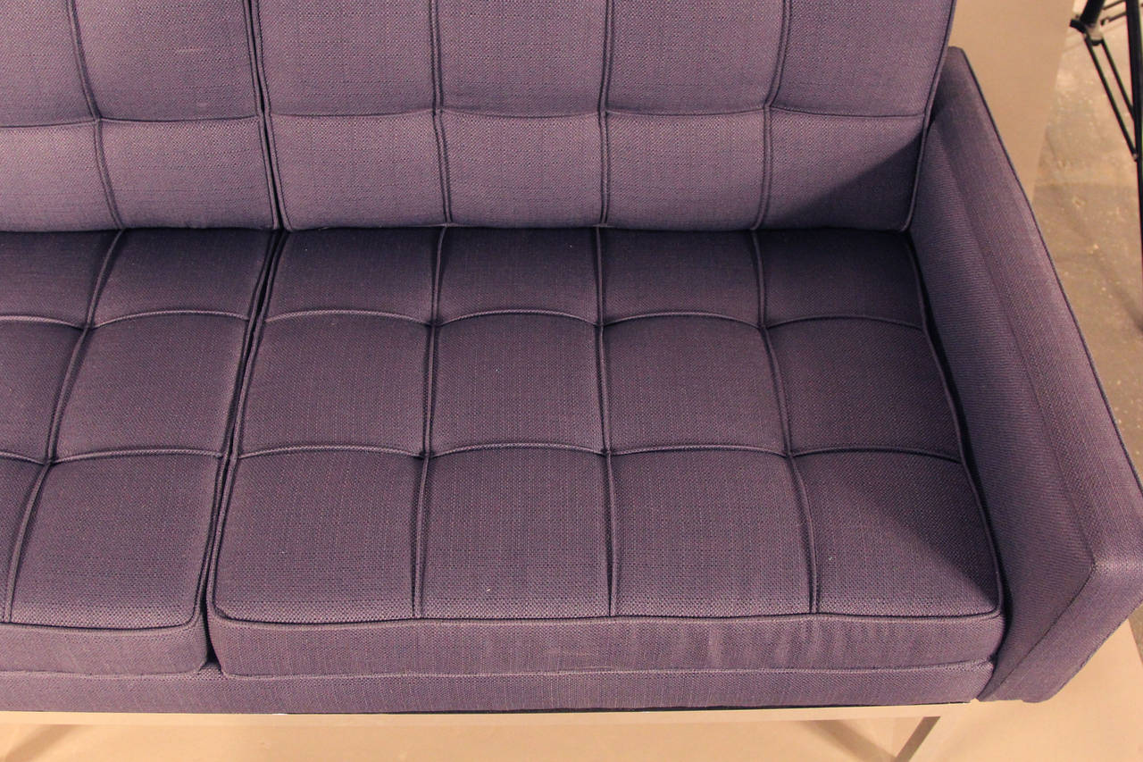 Newly Upholstered Knoll Sofa on Chrome Base 2
