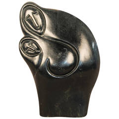 African Stone Sculpture by Zachariah Njobo