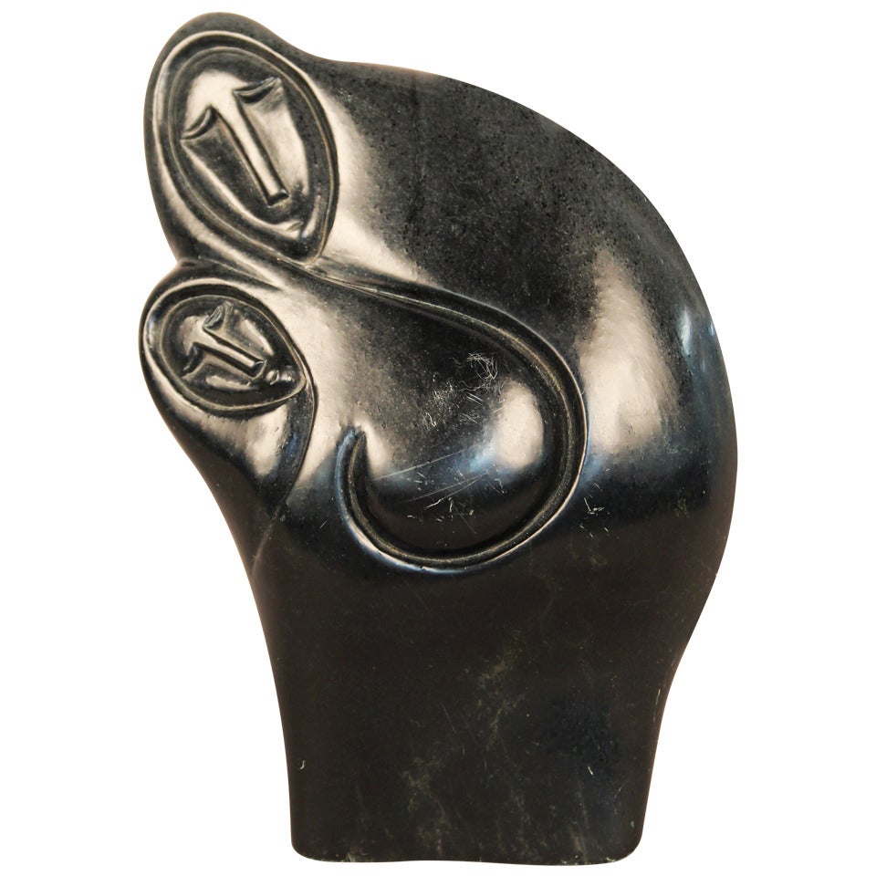 African Stone Sculpture by Zachariah Njobo For Sale