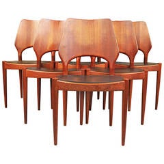 Incredible Set of Six Hovmand Olsen Dining Chairs