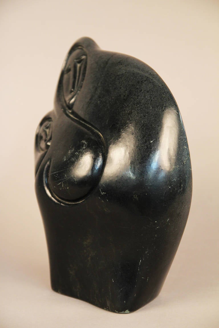 Serpentine African Stone Sculpture by Zachariah Njobo For Sale