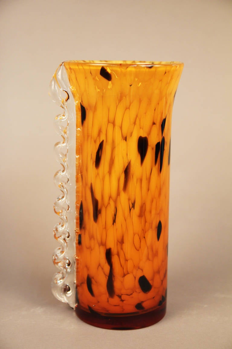 Cheetah Glass Handblown Italian Glass Vase