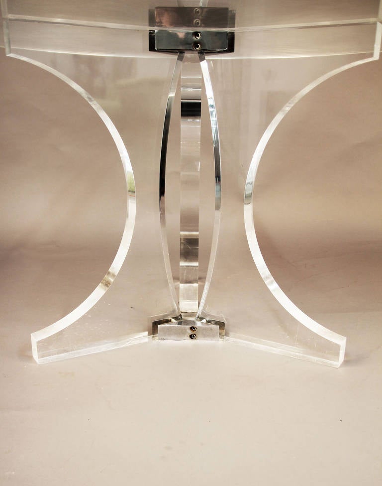 round lucite dining table