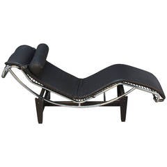 Le Corbusier LC4 Chrome and Leather Lounge Chair