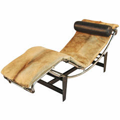 Vintage Le Corbusier LC4 Style Chaise Lounge