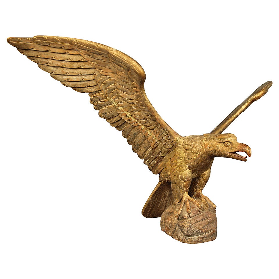 Antique Gilded Pilot House Eagle