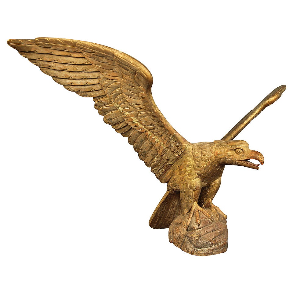 Antique Gilded Pilot House Eagle