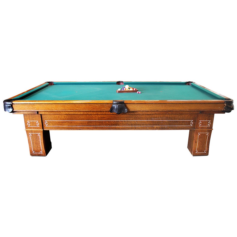Rare Vintage G. Correale & Sons Fast Model 9ft Pool Table