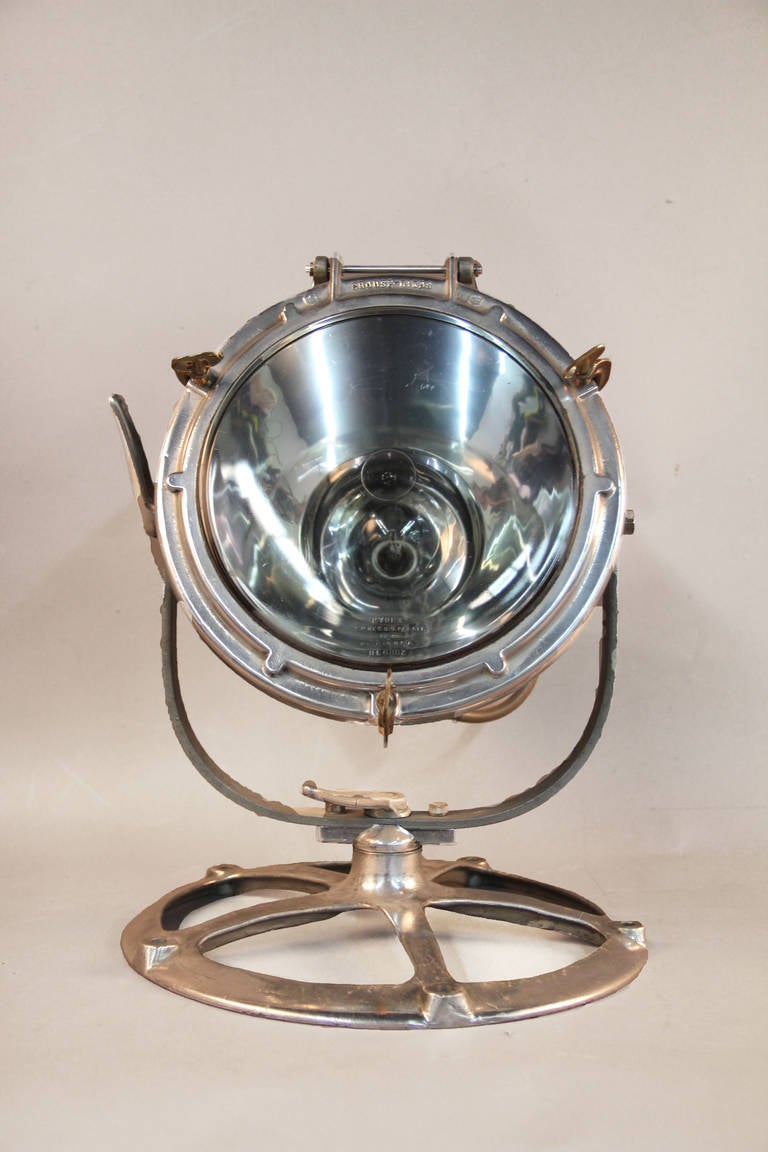 Mid-20th Century Vintage Crouse Hinds Search Light
