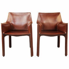 Pair of Cassina Cab 413 Chairs