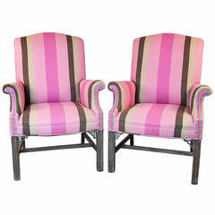 Pair of Chippendale Wing Chairs