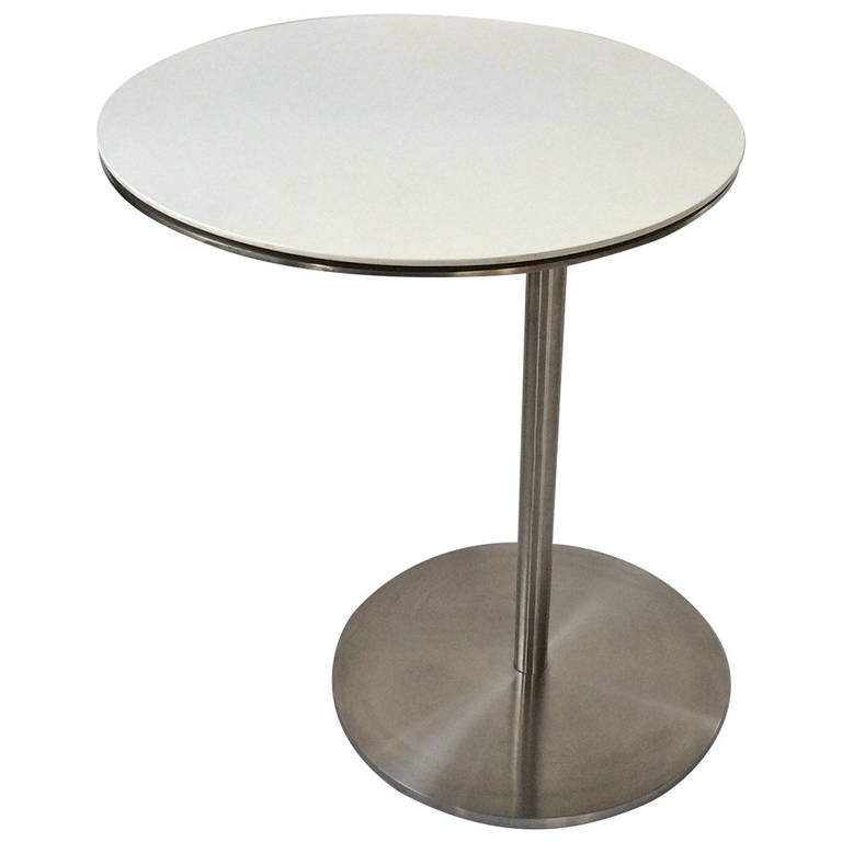 Stainless Steel Swivel Table from the Royalton Hotel at 1stDibs