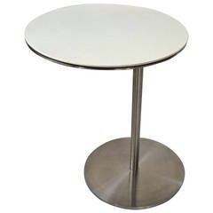 Stainless Steel Swivel Table from the Royalton Hotel