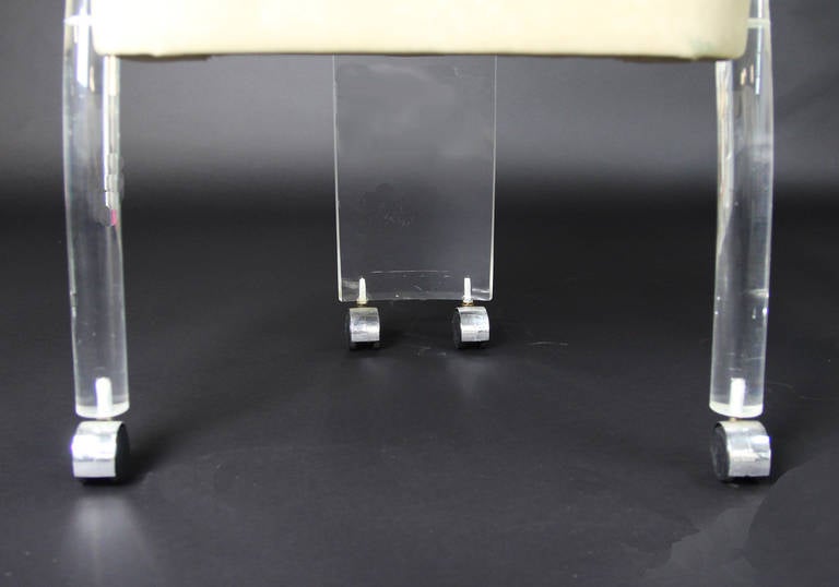 Set of Four Charles Hollis Jones-Style Lucite Chairs 2