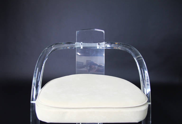 Set of Four Charles Hollis Jones-Style Lucite Chairs 3