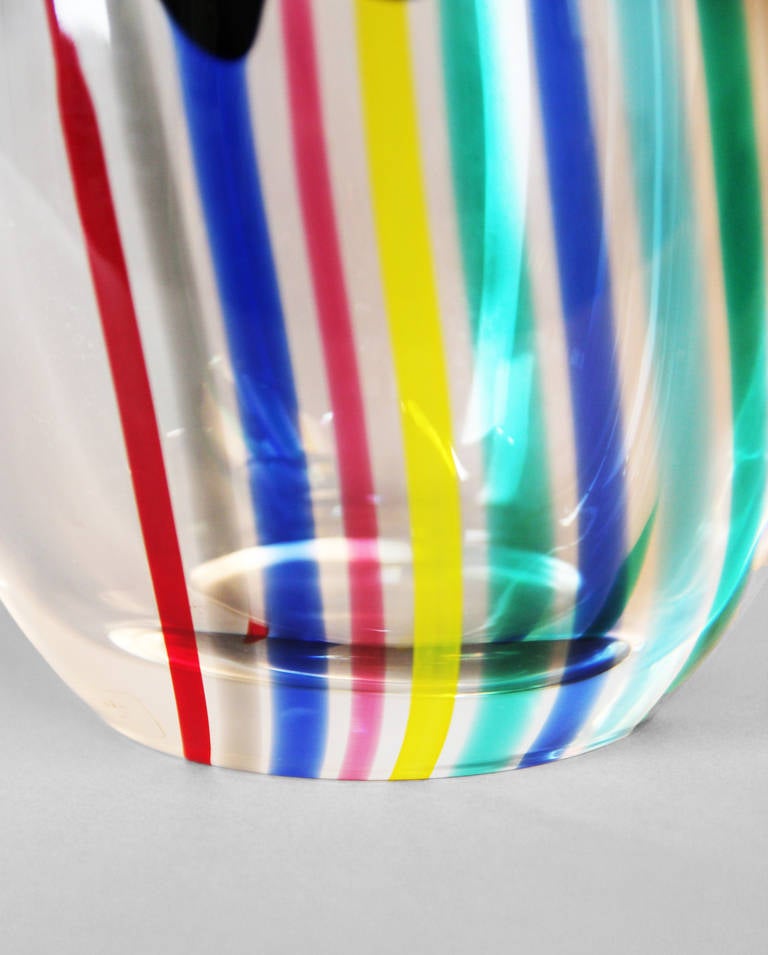 Late 20th Century Murano Glass Vase designed by Livio Seguso For Sale
