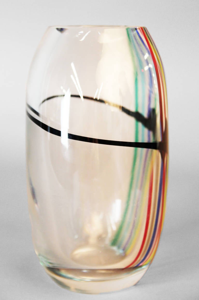 Murano Glass Vase designed by Livio Seguso For Sale 2