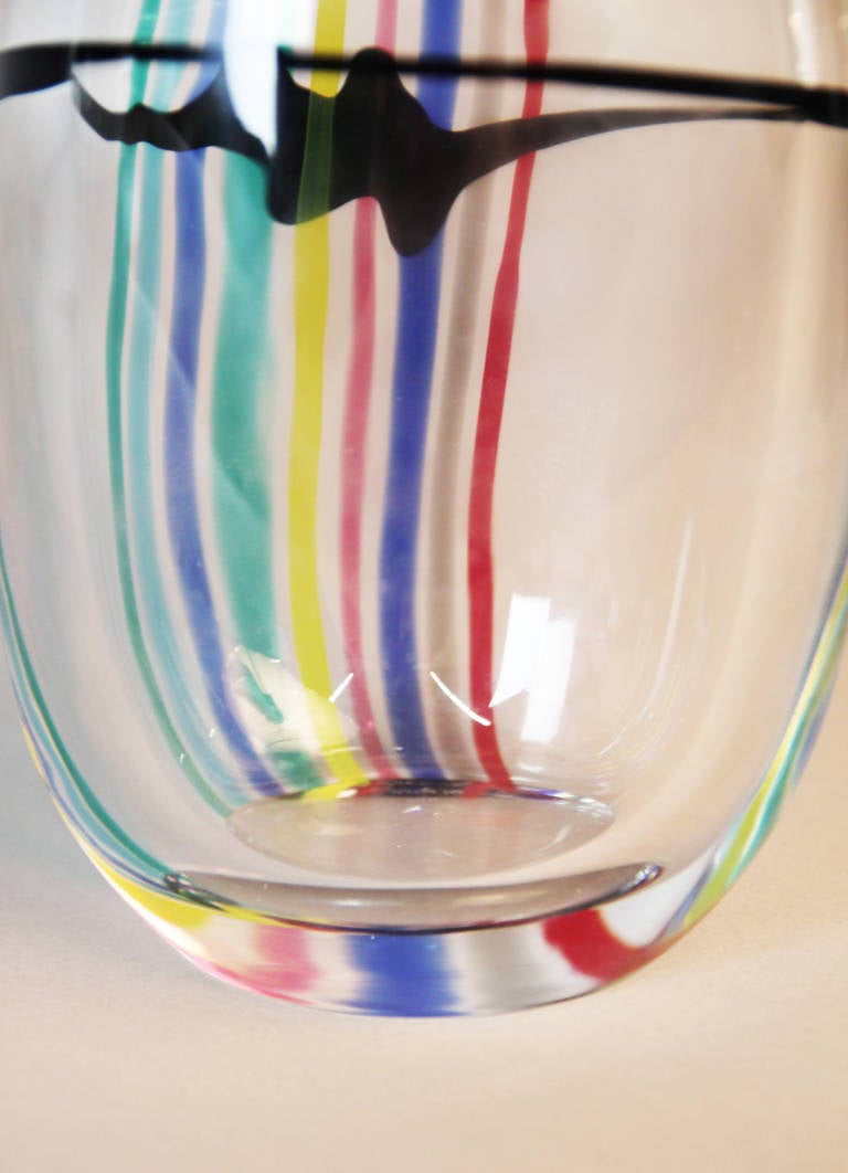 Murano Glass Vase designed by Livio Seguso For Sale 3