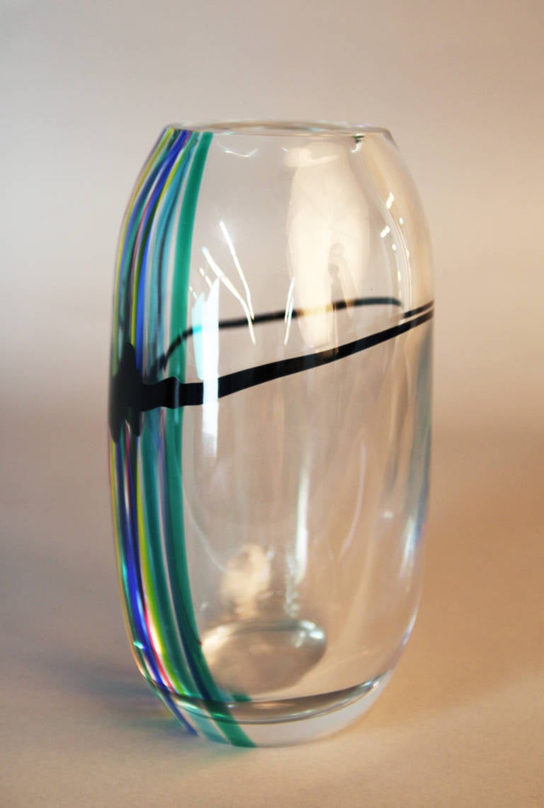 Italian Murano Glass Vase designed by Livio Seguso For Sale