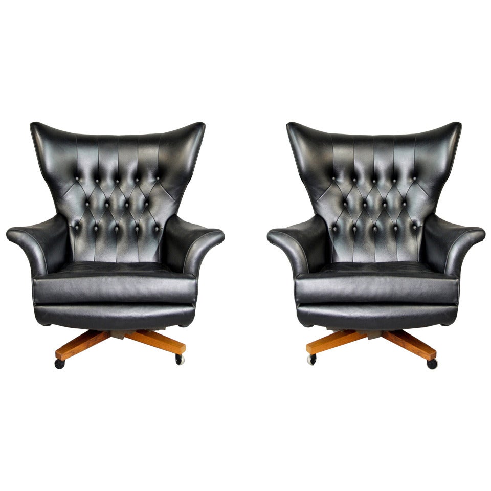 Pair of G-Plan Blofeld Lounge Chairs, Model 6250, by Paul Conti