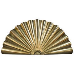 C. Jere Brass Fan Wall Sculpture