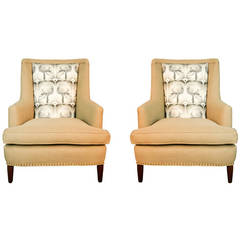 Medical Skull Upholstered Club Chairs