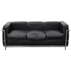Le Corbusier LC2 Sofa in Chrome and Leather