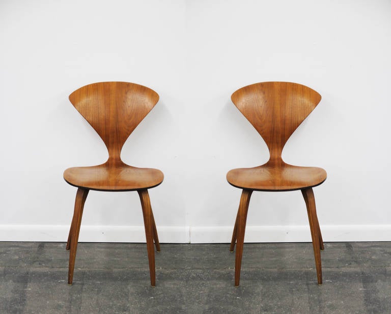 Pair of original sculptural chairs by Norman Cherner for Plycraft.