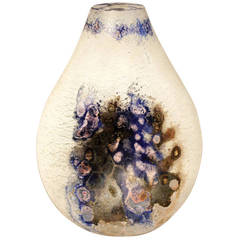 Grey and Blue Scavo Murano Glass Vase by Barbini 10