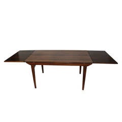 Mid-Century Rosewood Extension Dining Table in the Manner of Niels Otto Moller