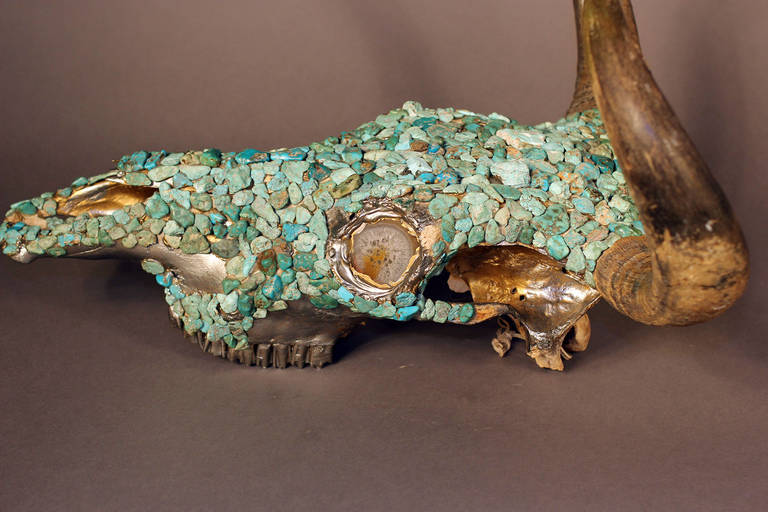 turquoise longhorn skull