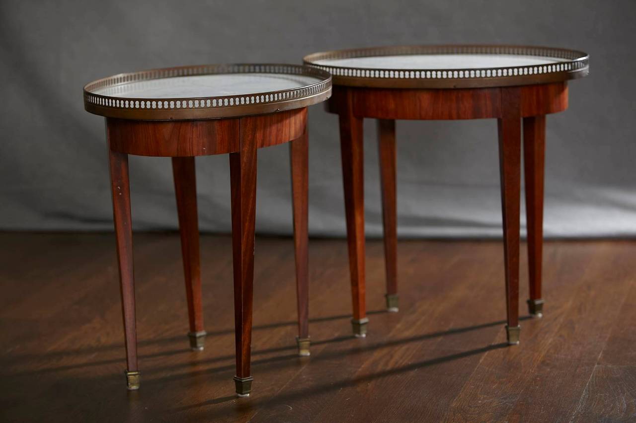 Pair of 19th Century French Oval Bouillotte Tables