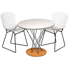 Isamu Noguchi Cyclone Child's Table and Pair of Bertoia Chairs by Knoll