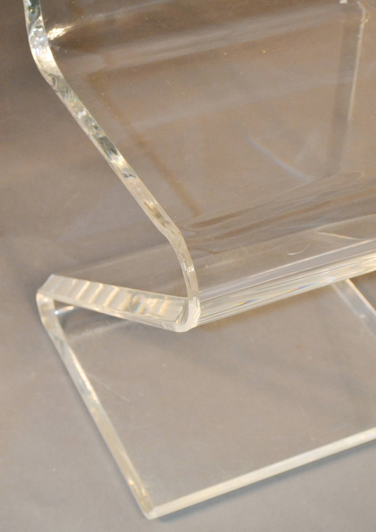 Set of Six Lucite Z Chairs in the Style of Gerrit Reitveld 5