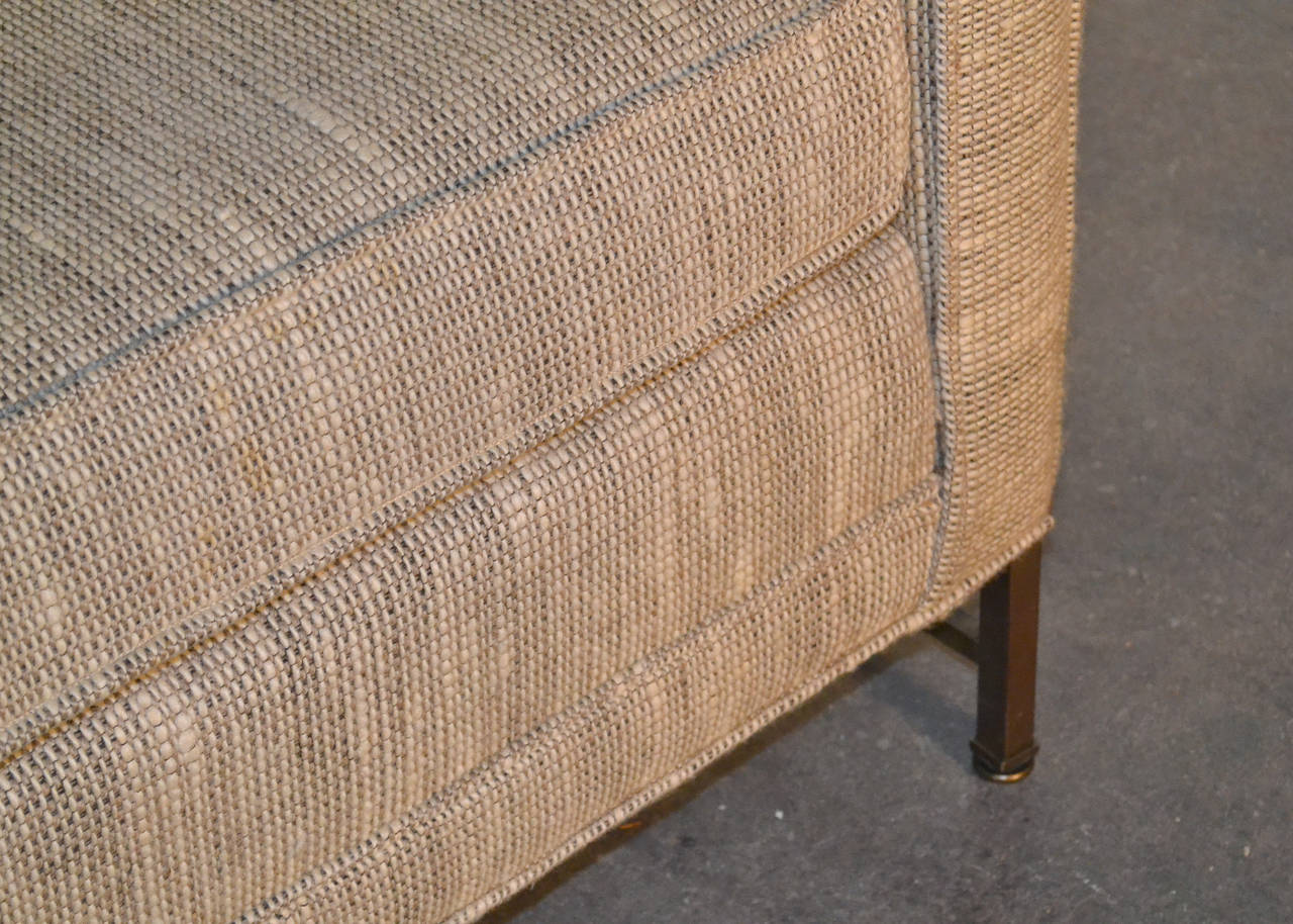 Paul McCobb 2 Piece Section Sofa with Brass Legs 1