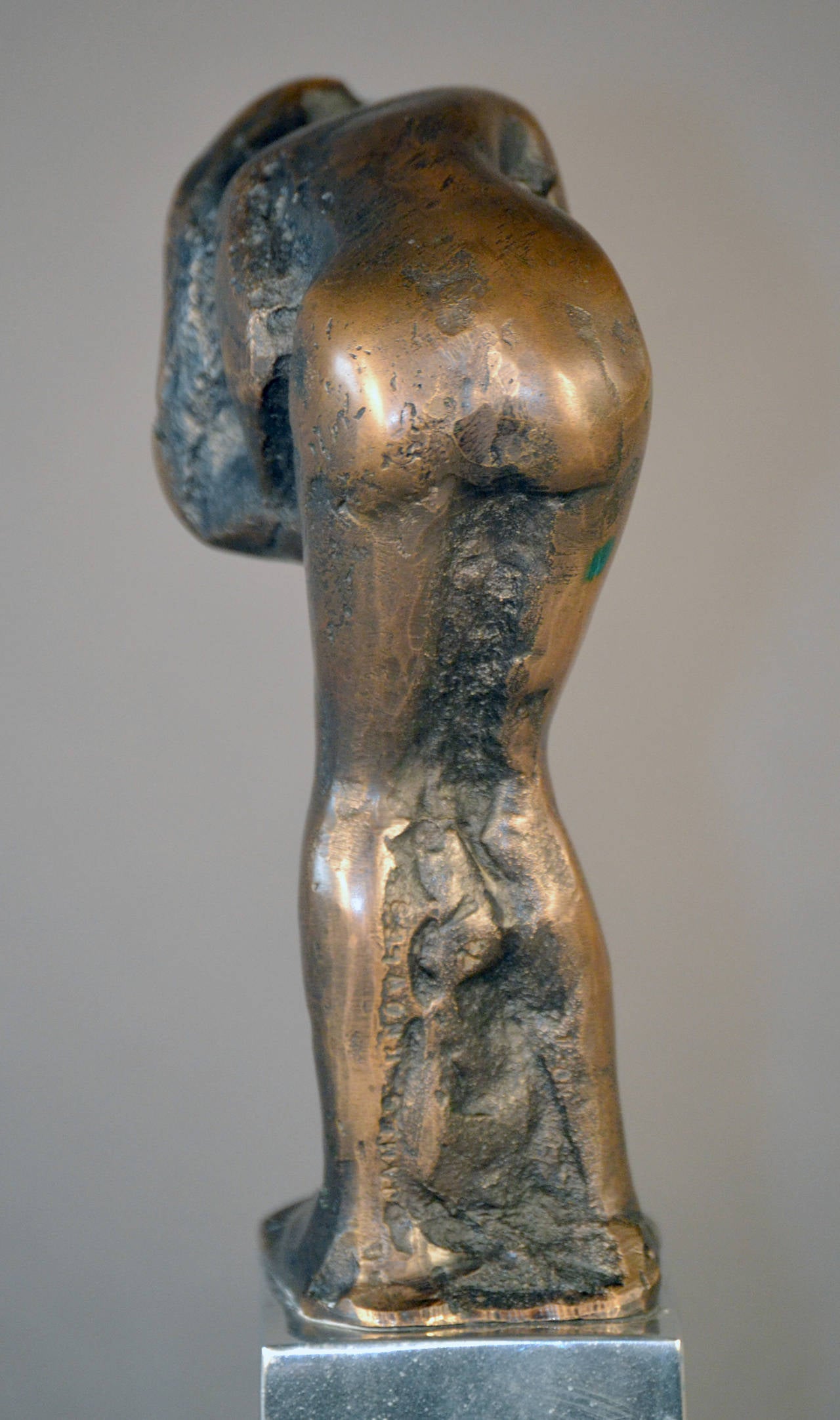 John Knowles Modernist Bronze TableTop Sculpture of a Woman For Sale