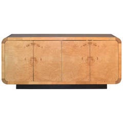 Burled Olivewood Sideboard by Henredon Attributed to Milo Baughman