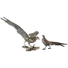 Pair of Pheasant Sculptures
