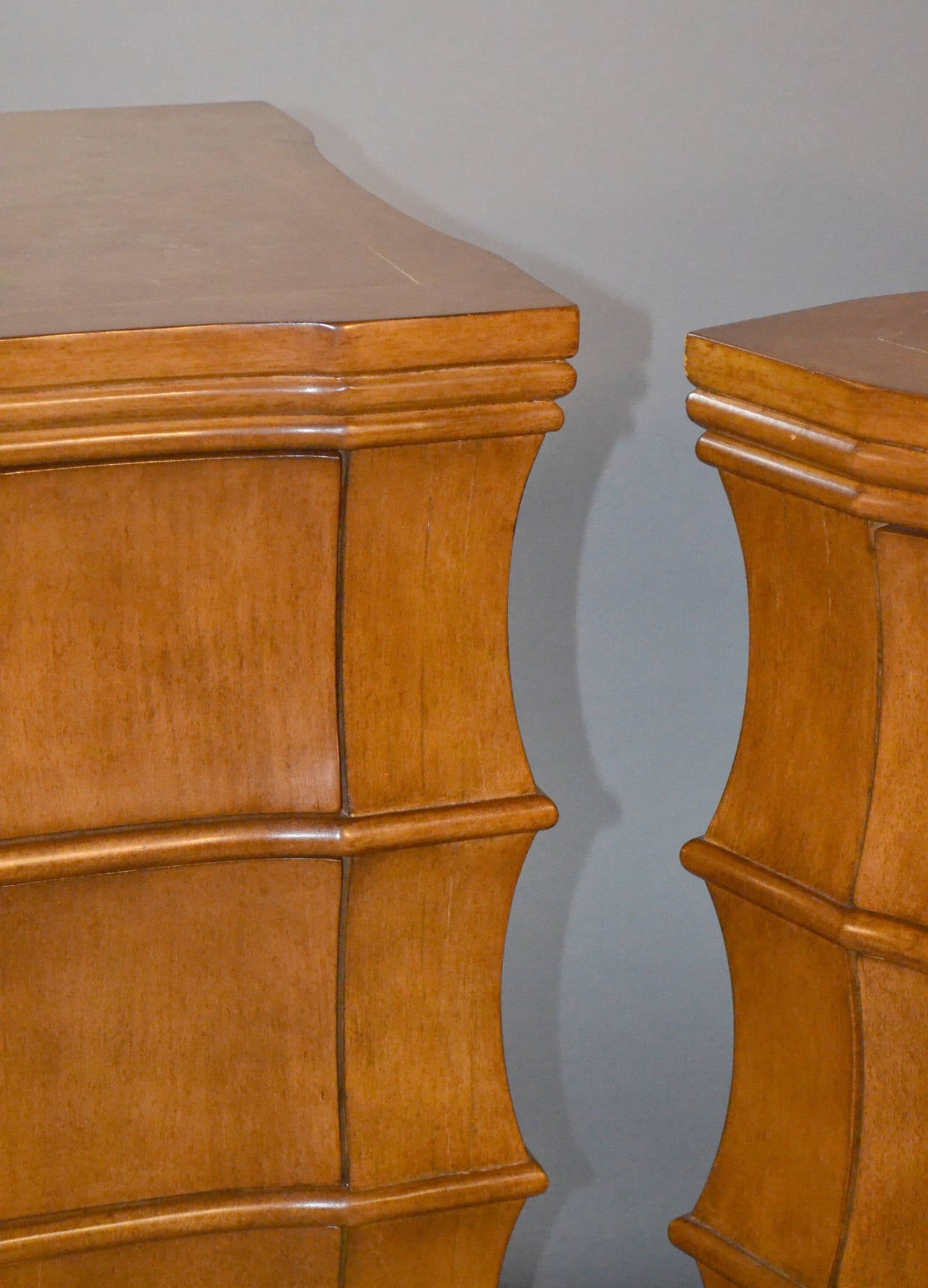 Pair of Pagoda-Style, Wood Chests In Good Condition In Bridport, CT