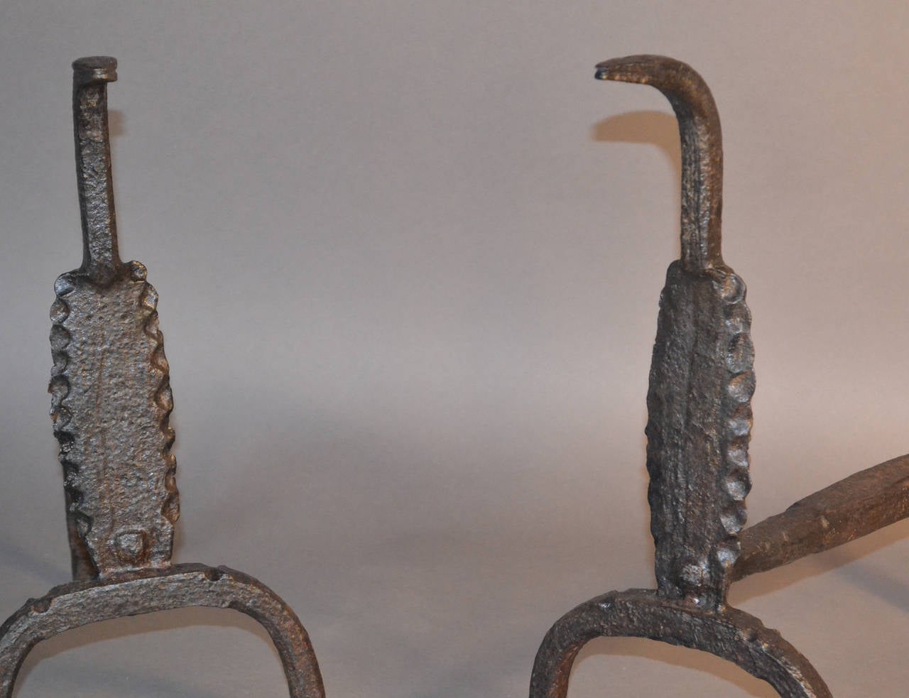 Dramatic Cobra Fireplace Andirons 1