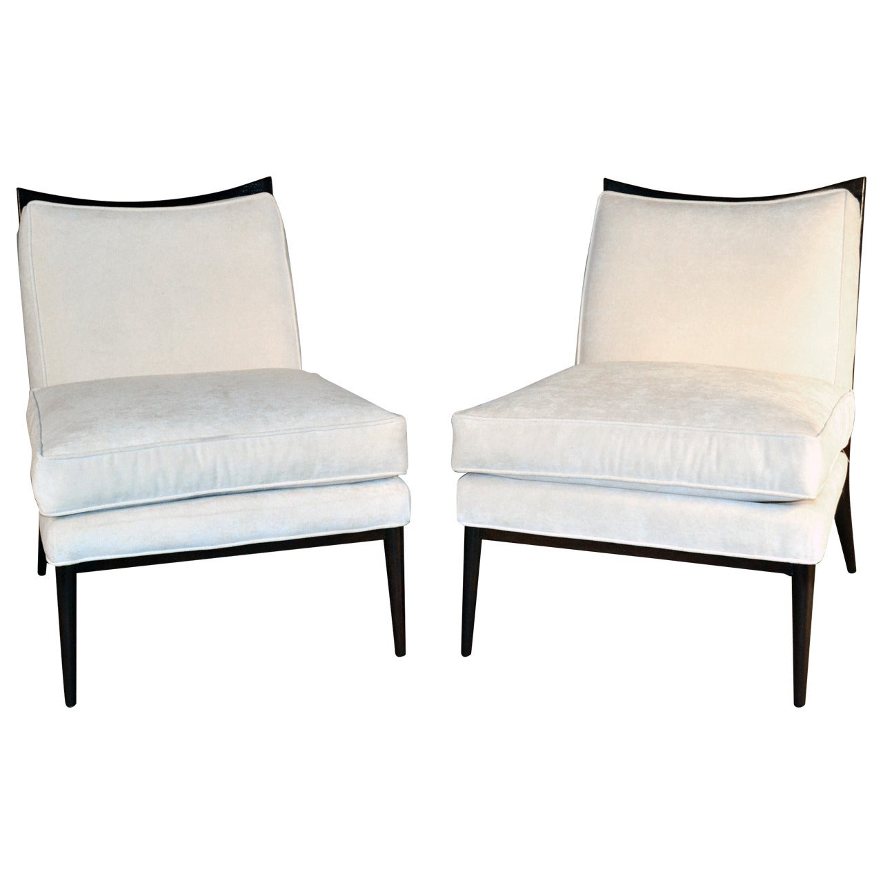 Pair of Paul McCobb Armless Lounge Chairs