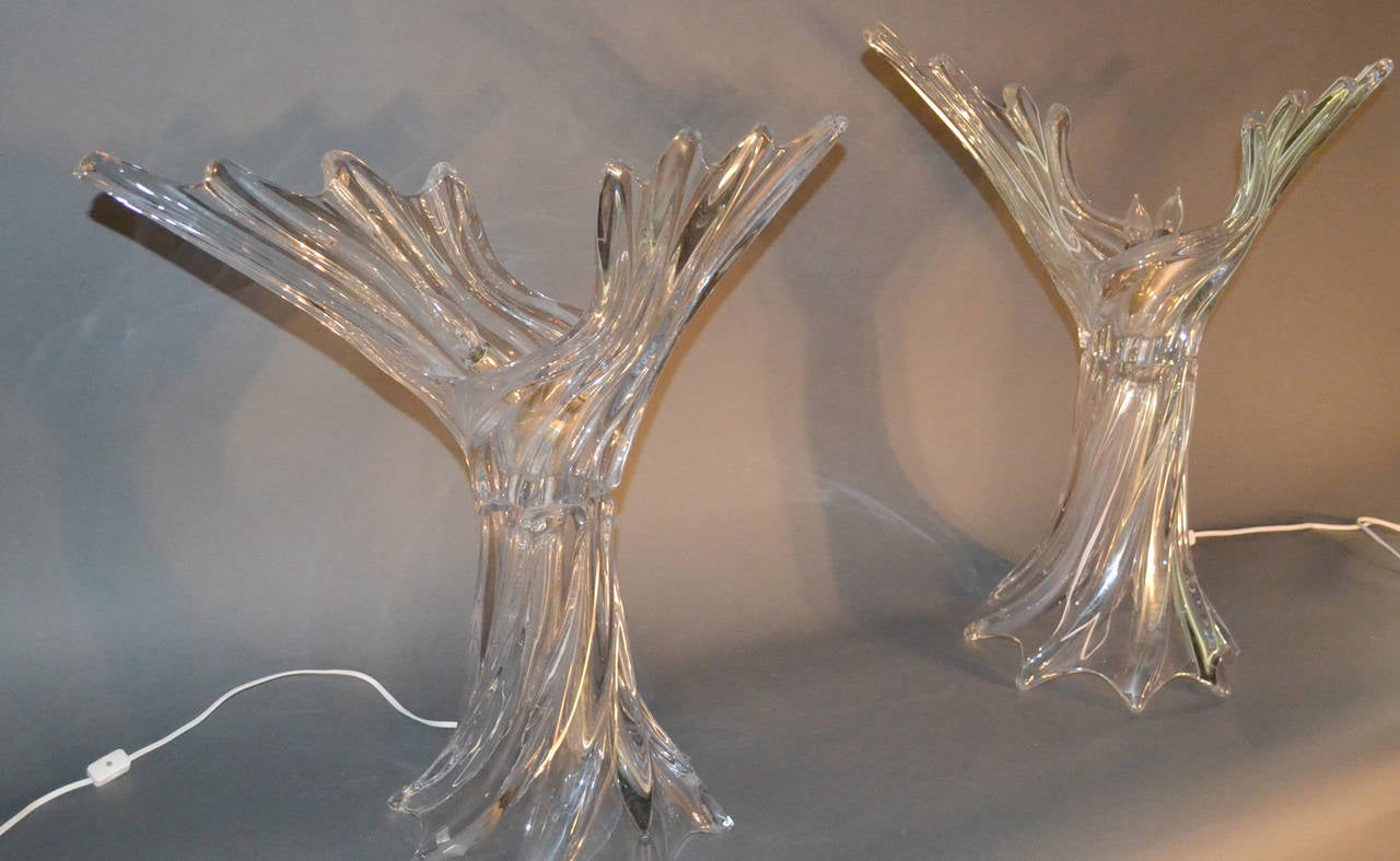 Mid-Century Modern Blown Murano Glass Table Lamps For Sale