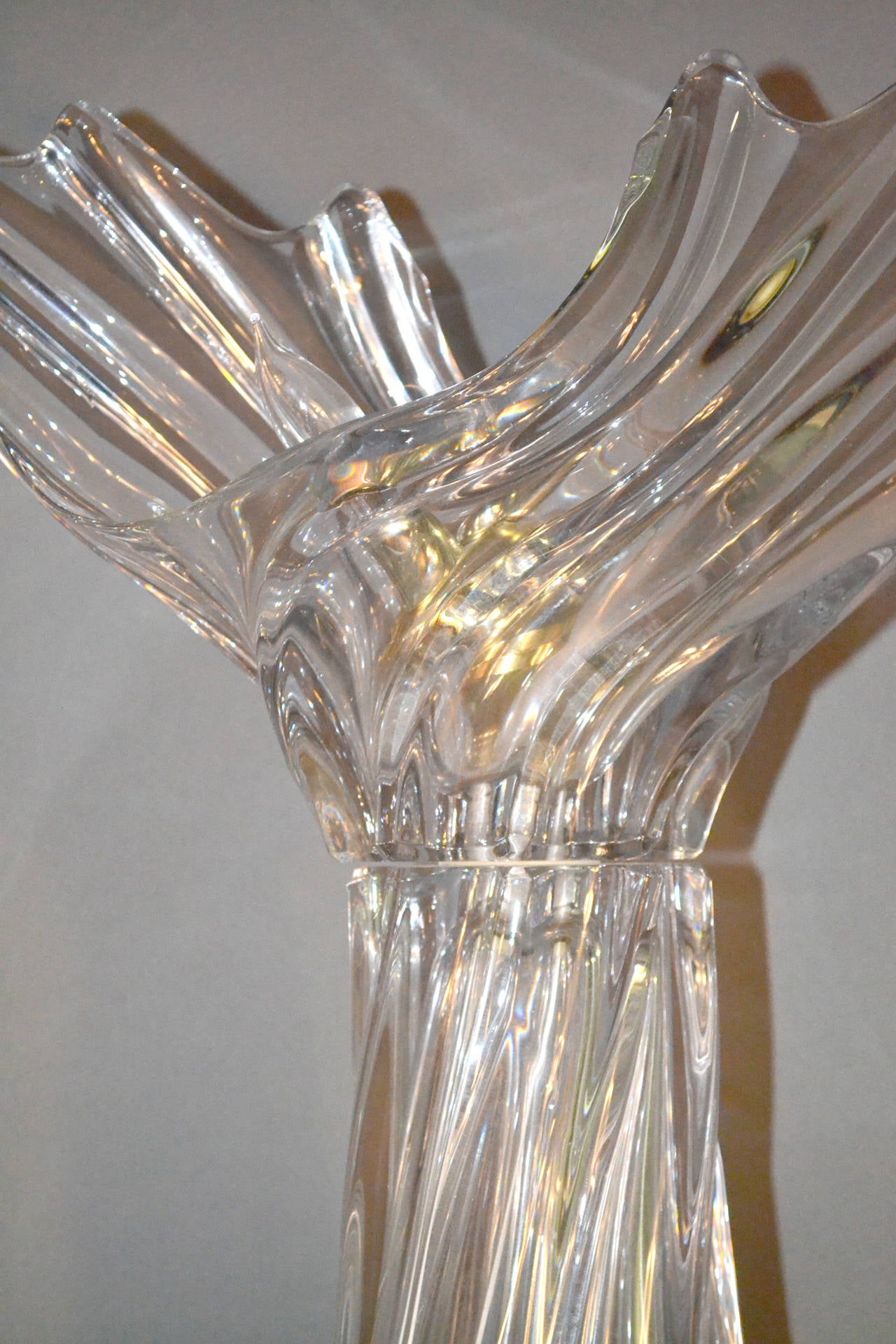 Blown Murano Glass Table Lamps In Excellent Condition For Sale In Bridport, CT
